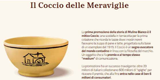 Tazza Coccio della Mulino Bianco, gialla con il mulino marrone